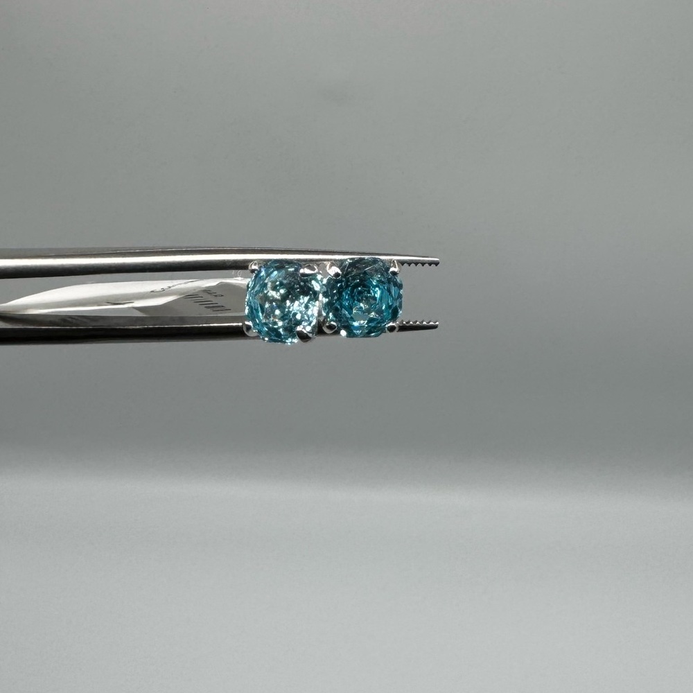 0.75ct Aquamarine Studs - Picture 7 of 10